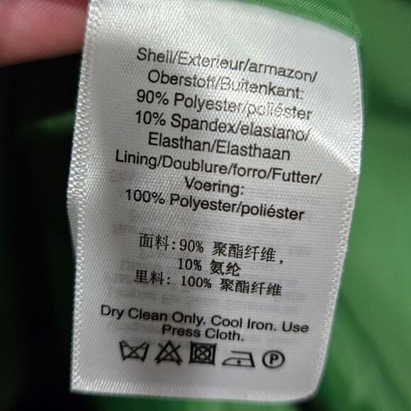 🐢 DKNY Women's Notch-Lapel Long-Sleeve Oversized Blazer Size 14 Green NWT! - Picture 11 of 17